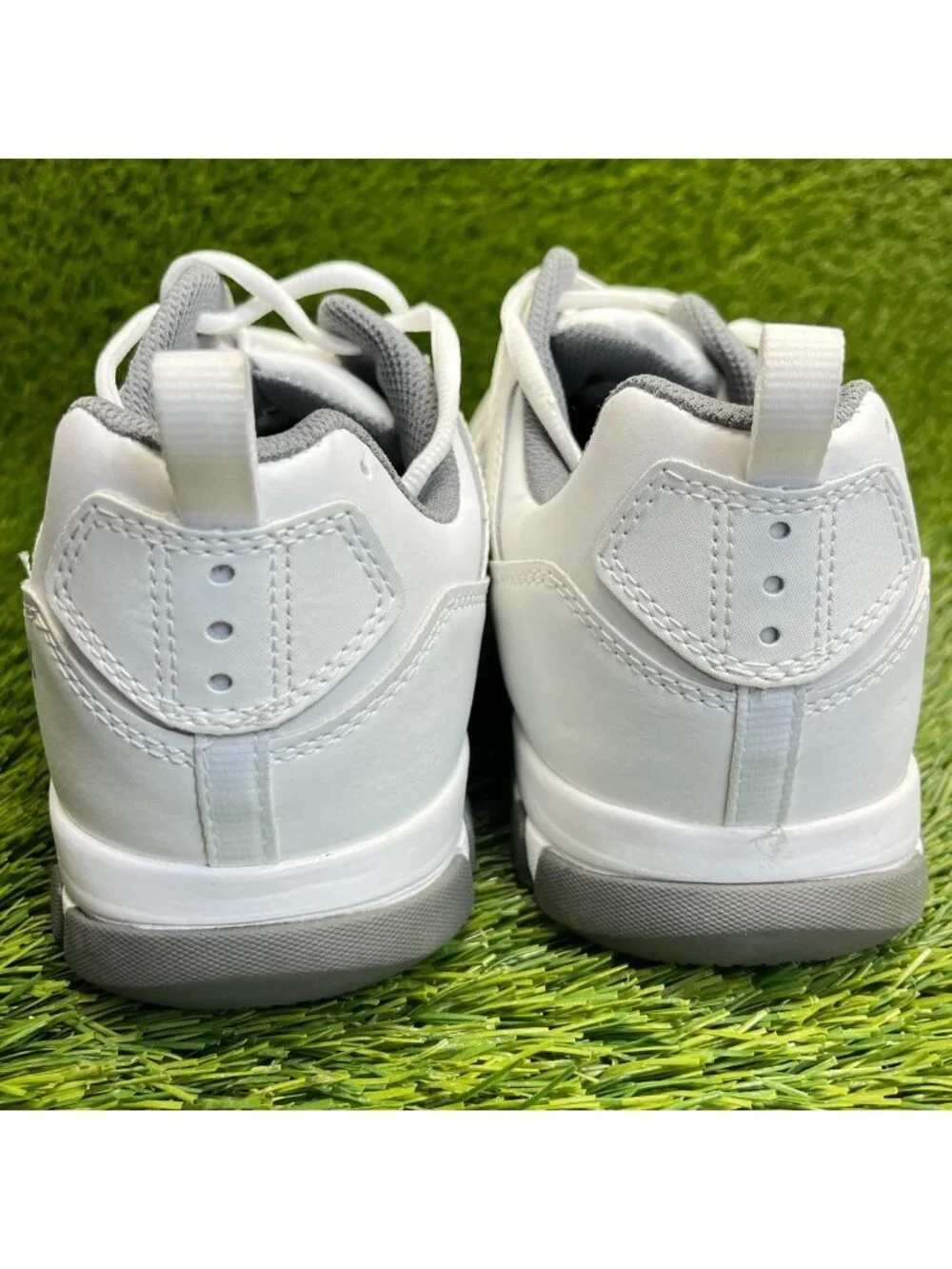 Reebok Sublite Mens Size 12 White Gray Leather Slip Resistant Safety Work Shoes